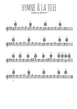 Téléchargez l'arrangement de la partition pour sax en Mib de la musique Freude, schöner Götterfunken en PDF