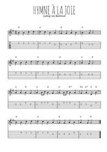 Téléchargez la tablature de la musique beethoven-freunde-schoner-gotterfunken-hymne-a-la-joie-allemand en PDF