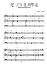 Téléchargez l'arrangement de la partition de Traditionnel-Desteapta-te-Romane! en PDF pour Chant et piano