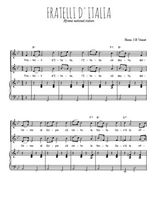 Téléchargez l'arrangement de la partition de Fratelli d'Italia en PDF pour deux voix égales et piano