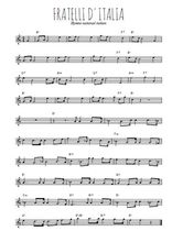 Téléchargez l'arrangement de la partition en Sib de la musique Fratelli d'Italia en PDF