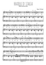 Téléchargez l'arrangement de la partition de hymne-national-italien-fratelli-d-italia en PDF pour Chant et piano
