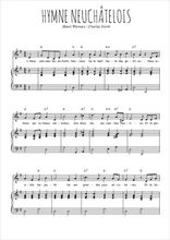 Téléchargez l'arrangement de la partition de suisse-hymne-neuchatelois en PDF pour Chant et piano