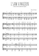 Téléchargez l'arrangement de la partition de Traditionnel-I-saw-a-maiden en PDF à deux voix