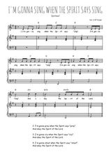 Téléchargez l'arrangement de la partition de Traditionnel-I-m-gonna-sing-when-the-spirit-says-sing en PDF pour Chant et piano