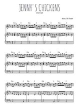 Téléchargez la partition de Jenny's chickens en PDF pour Mélodie et piano