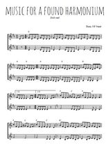 Téléchargez l'arrangement de la partition de Music for found harmonium en PDF à deux voix