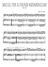 Téléchargez la partition de Music for found harmonium en PDF pour Mélodie et piano