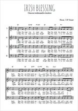 Téléchargez l'arrangement de la partition de An Irish blessing en PDF à quatre voix SATB