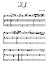 Téléchargez la partition de Cooley's en PDF pour Mélodie et piano