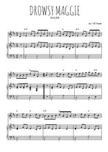 Téléchargez la partition de Drowsy Maggie en PDF pour Mélodie et piano
