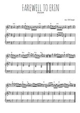 Téléchargez la partition de Farewell to Erin en PDF pour Mélodie et piano