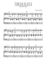 Téléchargez l'arrangement de la partition de Tum balalaika en PDF pour deux voix égales et piano