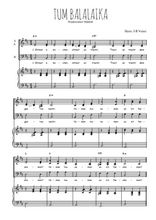 Téléchargez l'arrangement de la partition de Tum balalaika en PDF pour trois voix mixtes et piano