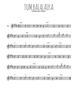 Téléchargez l'arrangement de la partition pour sax en Mib de la musique Tum balalaika en PDF