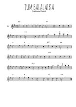 Téléchargez la partition de la musique Tum balalaika en PDF, pour flûte traversière