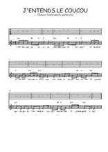 Téléchargez la tablature de la musique Traditionnel-J-entends-le-coucou en PDF