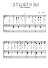 Téléchargez l'arrangement de la partition de J'irai la voir un jour en PDF pour deux voix égales et piano