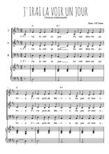 Téléchargez l'arrangement de la partition de J'irai la voir un jour en PDF pour trois voix mixtes et piano
