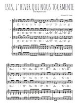 Téléchargez l'arrangement de la partition de L'hiver qui nous tourmente en PDF pour trois voix mixtes et piano