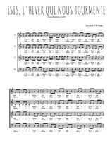 Téléchargez l'arrangement de la partition de Jean-Baptiste-Lully-L-hiver-qui-nous-tourmente en PDF à quatre voix