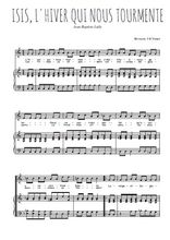 Téléchargez l'arrangement de la partition de Jean-Baptiste-Lully-L-hiver-qui-nous-tourmente en PDF pour Chant et piano