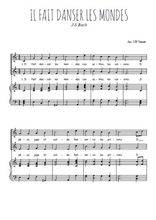 Téléchargez l'arrangement de la partition de Il fait danser les mondes en PDF pour deux voix égales et piano
