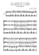 Téléchargez l'arrangement de la partition de La galère de Cithère en PDF pour deux voix égales et piano