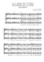 Téléchargez l'arrangement de la partition de Jacques-Offenbach-La-galere-de-Cithere en PDF à trois voix