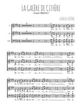 Téléchargez l'arrangement de la partition de Jacques-Offenbach-La-galere-de-Cithere en PDF à quatre voix