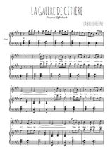Téléchargez l'arrangement de la partition de Jacques-Offenbach-La-galere-de-Cithere en PDF pour Chant et piano