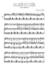 Téléchargez l'arrangement de la partition de jacques-offenbach-la-galere-de-cithere en PDF pour Chant et piano