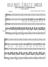 Téléchargez l'arrangement de la partition de Belle nuit, ô nuit d'amour en PDF pour trois voix de femmes et piano