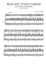 Téléchargez l'arrangement de la partition de Jacques-Offenbach-Belle-nuit-o-nuit-d-amour en PDF pour Chant et piano