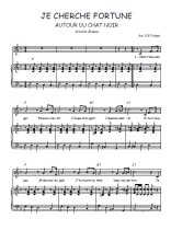 Téléchargez l'arrangement de la partition de Aristide-Bruant-Je-cherche-fortune-autour-du-chat-noir en PDF pour Chant et piano