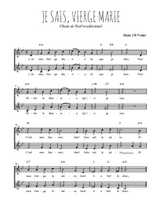 Téléchargez l'arrangement de la partition de Traditionnel-Je-sais-Vierge-Marie en PDF à deux voix