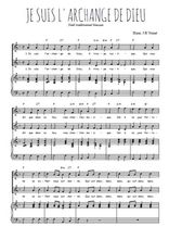 Téléchargez l'arrangement de la partition de Je suis l'archange de Dieu en PDF pour deux voix égales et piano