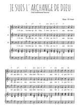 Téléchargez l'arrangement de la partition de Je suis l'archange de Dieu en PDF pour trois voix mixtes et piano