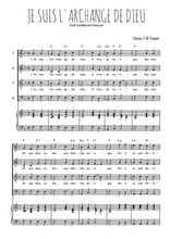 Téléchargez l'arrangement de la partition de Je suis l'archange de Dieu en PDF pour 4 voix mixtes et piano