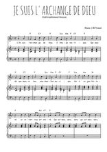 Téléchargez l'arrangement de la partition de Traditionnel-Je-suis-l-archange-de-Dieu en PDF pour Chant et piano