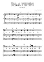 Téléchargez l'arrangement de la partition de Traditionnel-Jehovah-Hallelujah en PDF à trois voix