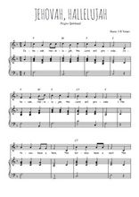Téléchargez la partition de Jehovah, Hallelujah en PDF pour Chant et piano
