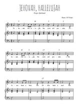 Téléchargez l'arrangement de la partition de spiritual-jehovah-hallelujah en PDF pour Chant et piano