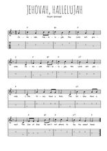 Téléchargez la tablature de la musique Traditionnel-Jehovah-Hallelujah en PDF
