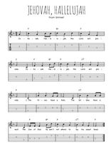 Téléchargez la tablature de la musique spiritual-jehovah-hallelujah en PDF