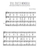 Téléchargez l'arrangement de la partition de Jesu dulcis memoria en PDF pour deux voix égales et piano