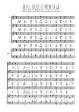 Téléchargez l'arrangement de la partition de Jesu dulcis memoria en PDF pour 4 voix mixtes et piano