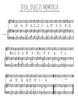 Téléchargez l'arrangement de la partition de Anonyme-Jesu-dulcis-memoria en PDF pour Chant et piano