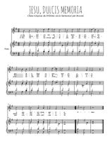 Téléchargez l'arrangement de la partition de jesu-dulcis-memoria en PDF pour Chant et piano