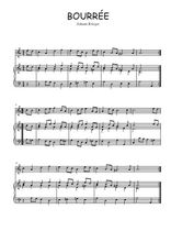 Téléchargez la partition de Bourrée en PDF pour Mélodie et piano